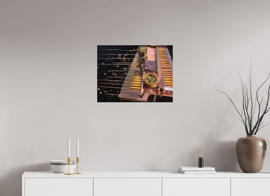 60 x 45 cm, TELA OPACA SU TELAIO Astro Music Machine