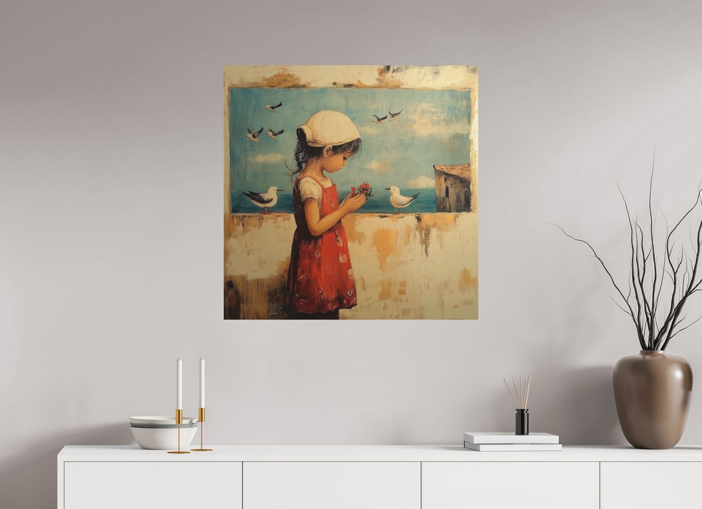 80 x 80 cm, Stampa diretta su legno Un Petit Moment