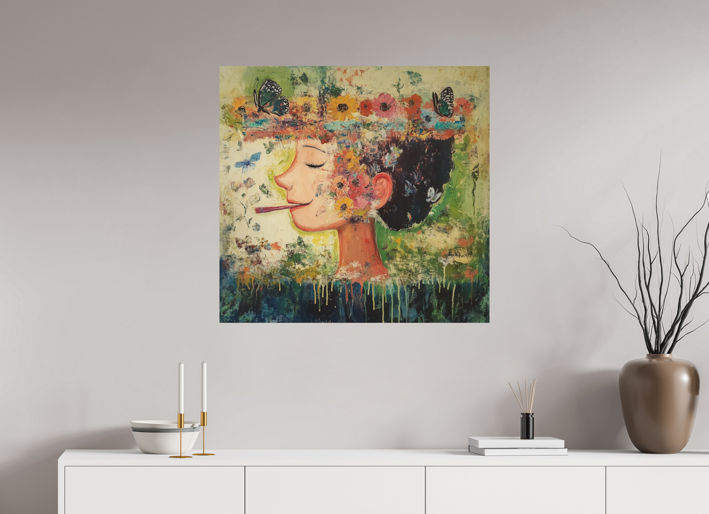 84,1 x 80 cm, Stampa diretta su legno Miss Nanchè