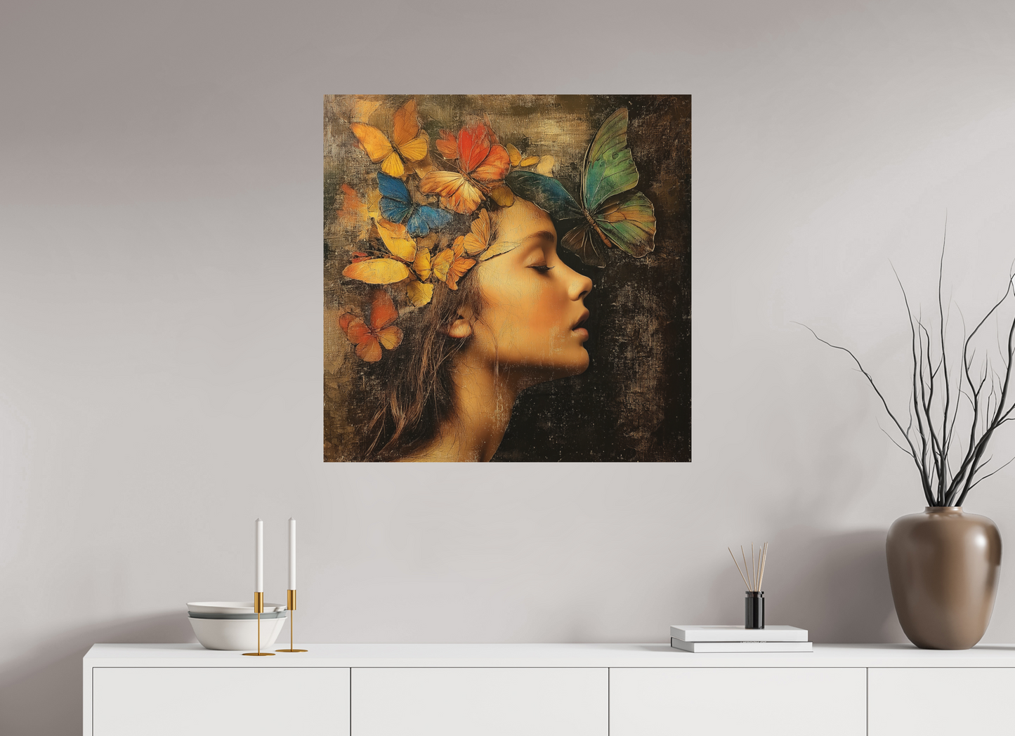 80 x 80 cm, Stampa diretta su legno Metamorphosis