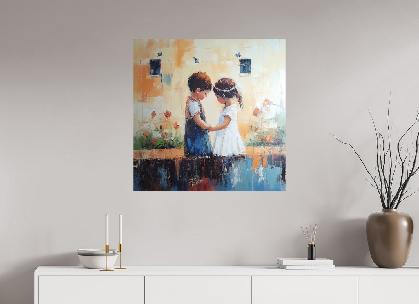 80 x 80 cm, Stampa diretta su alluminio Dibond The Promise