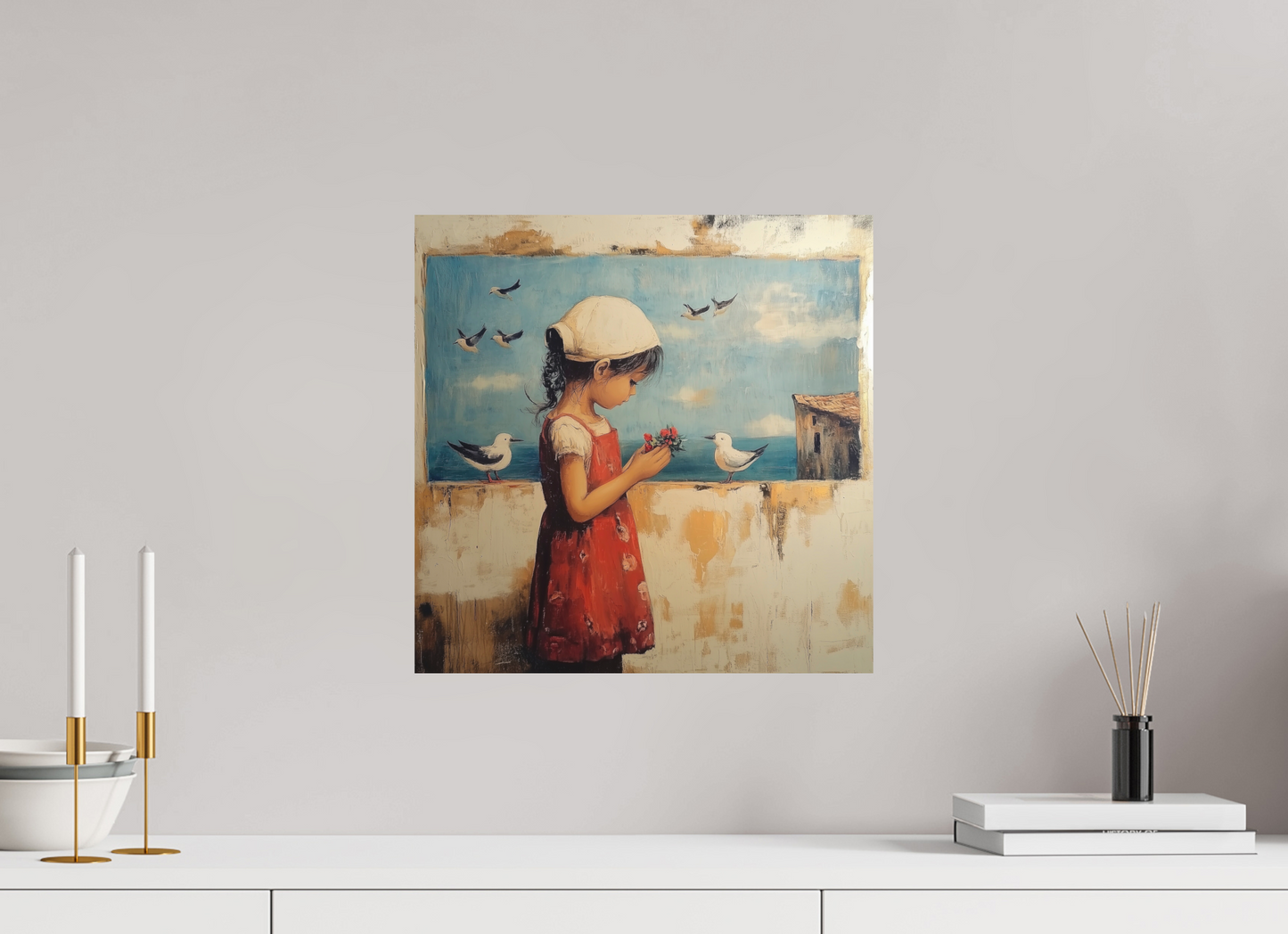 40 x 40 cm, Stampa diretta su alluminio Dibond Un Petit Moment