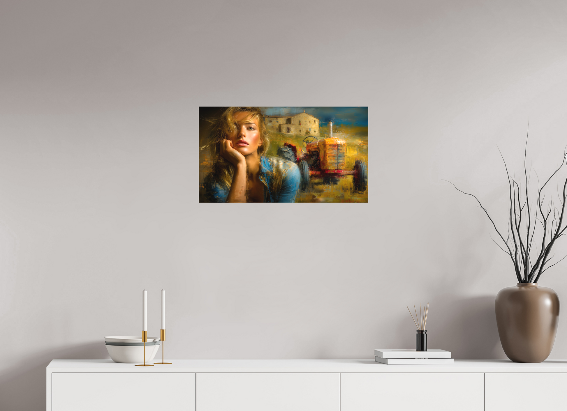 64 x 36 cm, TELA OPACA SU TELAIO Wild Flower