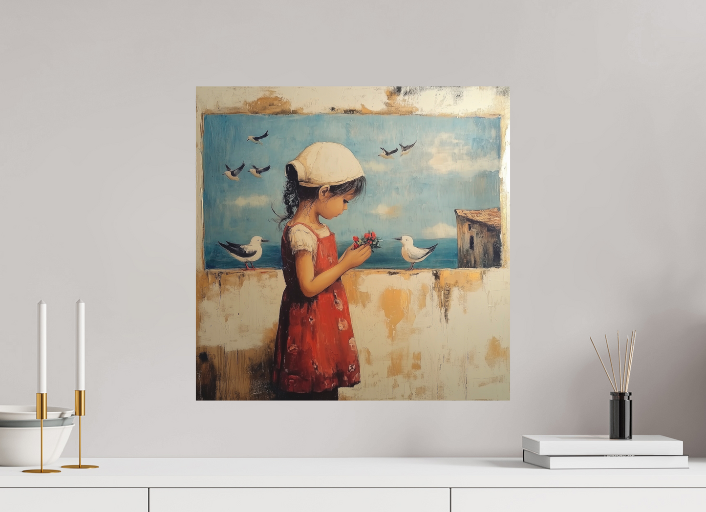 50 x 50 cm, Stampa diretta su alluminio Dibond Un Petit Moment