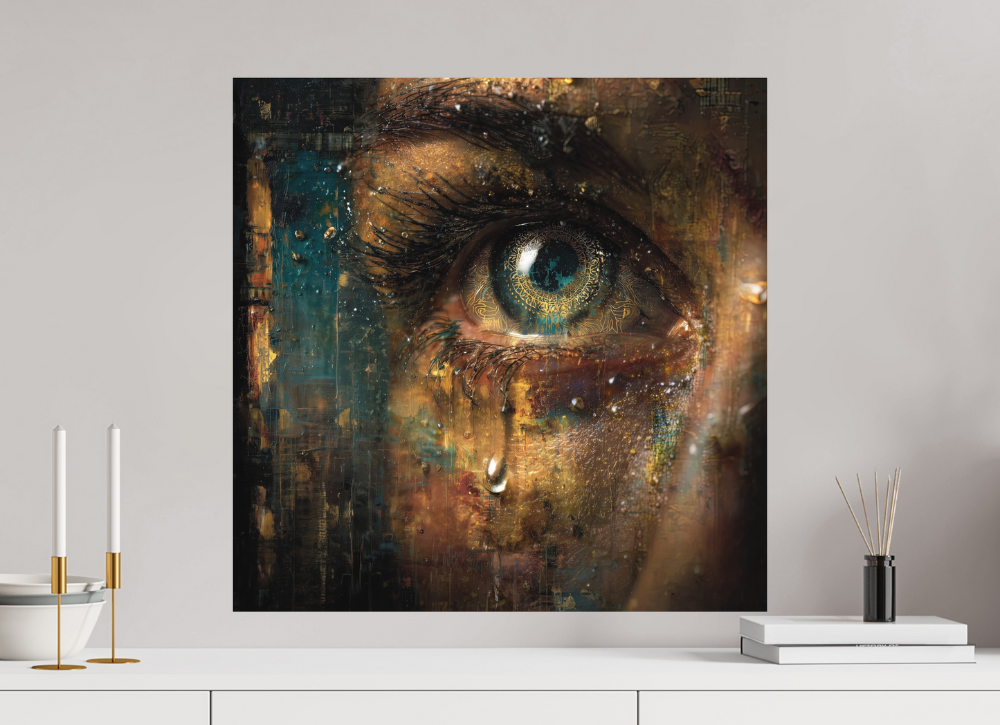 60 x 60 cm, Stampa diretta su alluminio Dibond Tears of Awareness