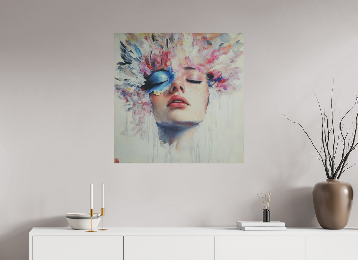 80 x 80 cm, Stampa diretta su alluminio Dibond Soul Raimbow