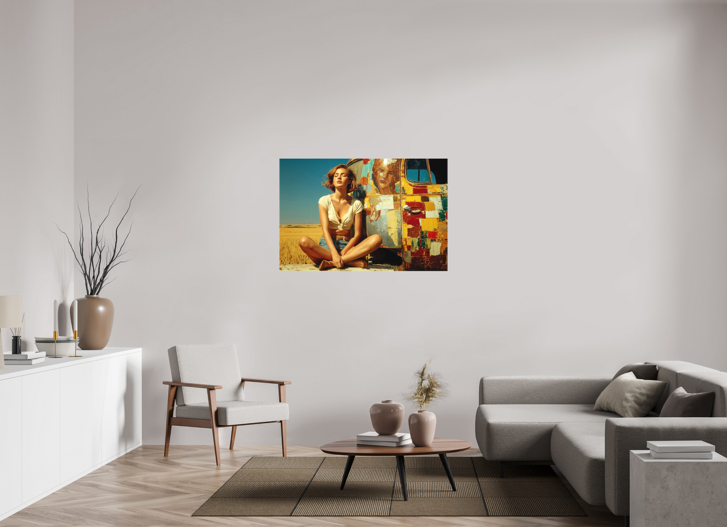 120 x 80 cm, TELA OPACA SU TELAIO Harvest of Moments