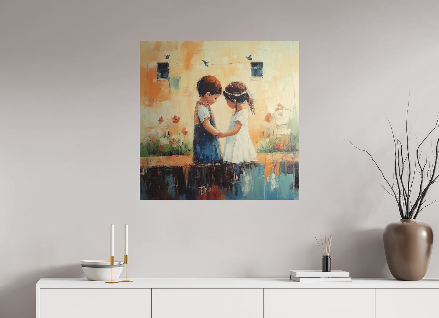 80 x 80 cm, Stampa diretta su legno The Promise