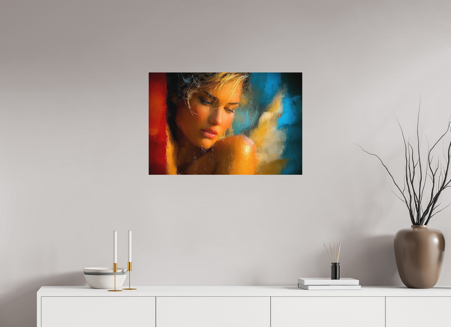 75 x 50 cm, Fine Art Canson Arches Aquarelle Rag su alluminio dibond Wings of Light