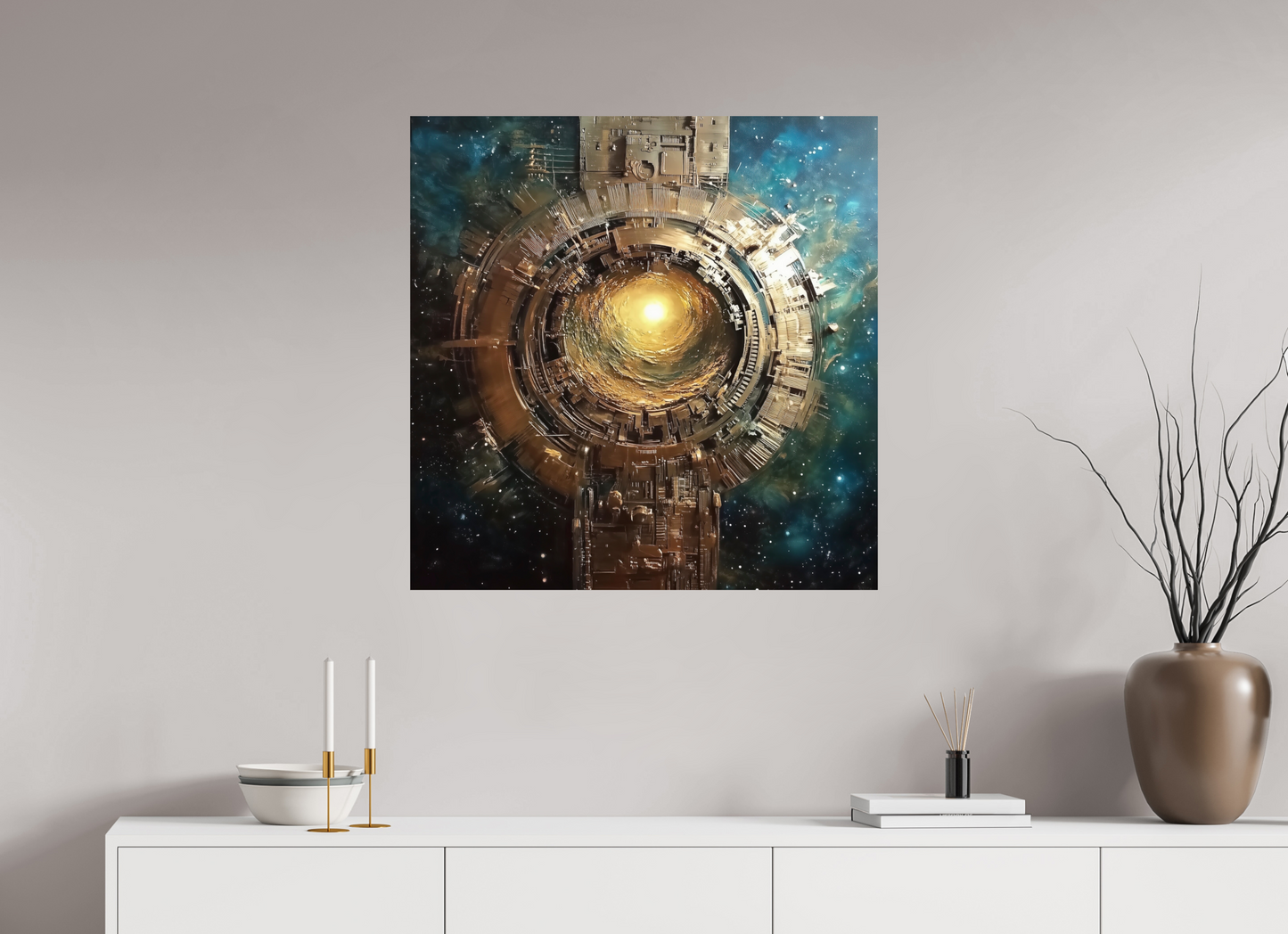 80 x 81,1 cm, Fine Art Print Baryta su alluminio dibond To a New World