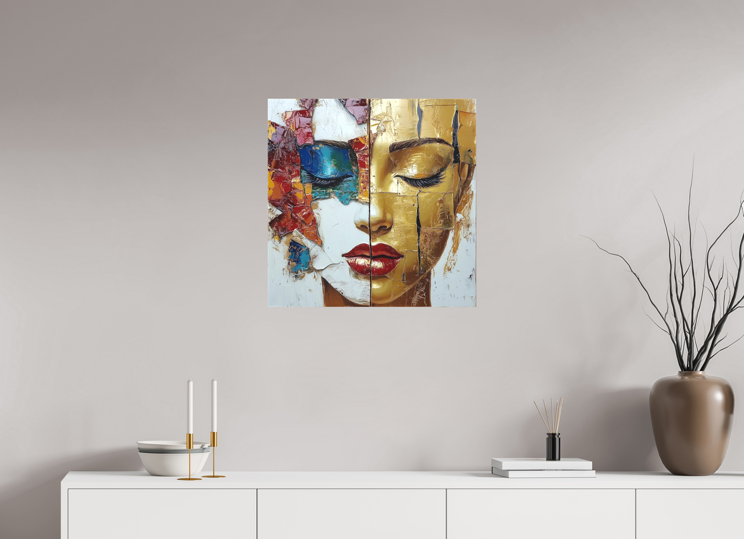 60 x 60 cm, TELA OPACA SU TELAIO Soul Colors