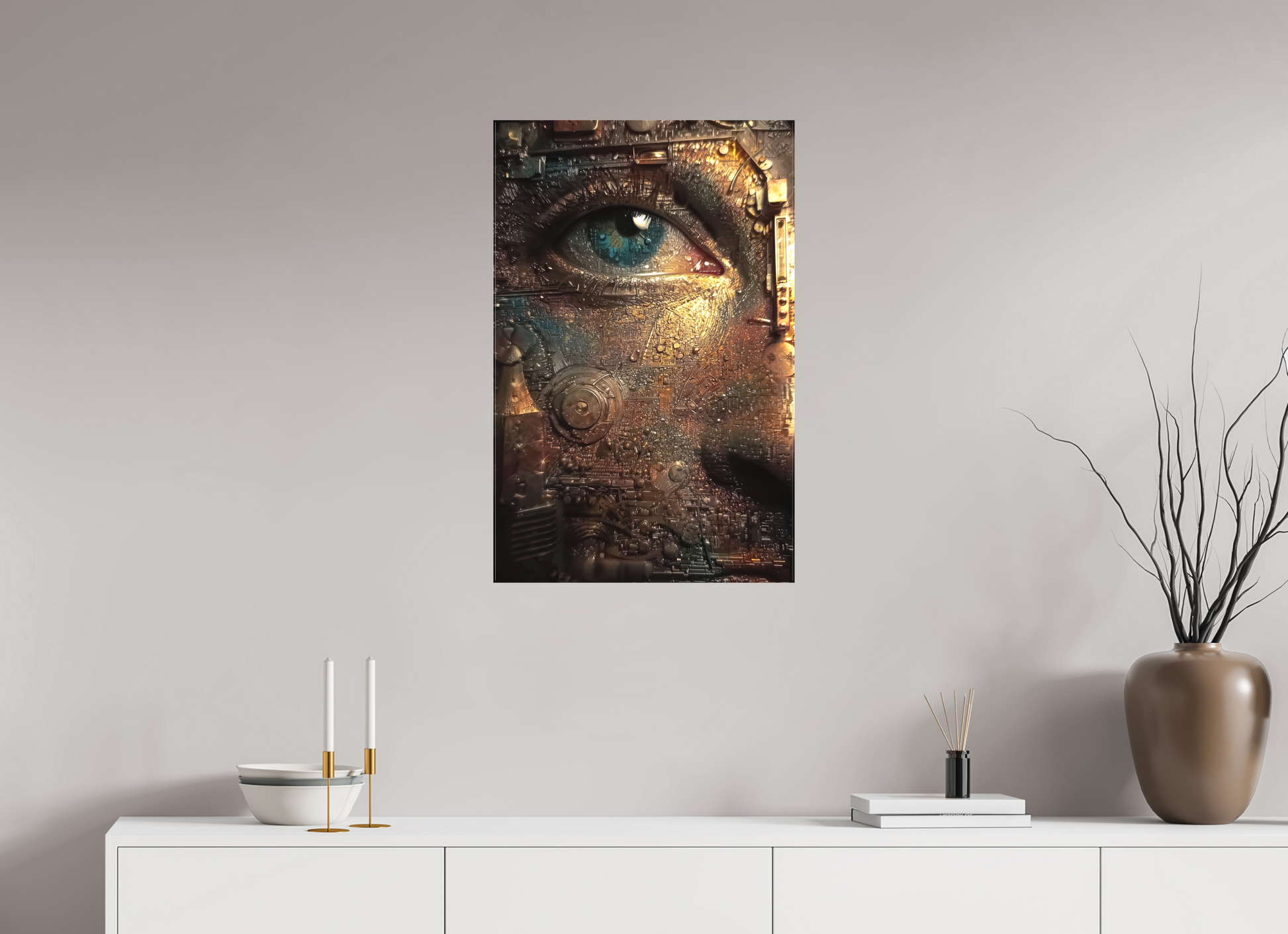 50 x 77,2 cm, TELA OPACA SU TELAIO Awakening of Vision