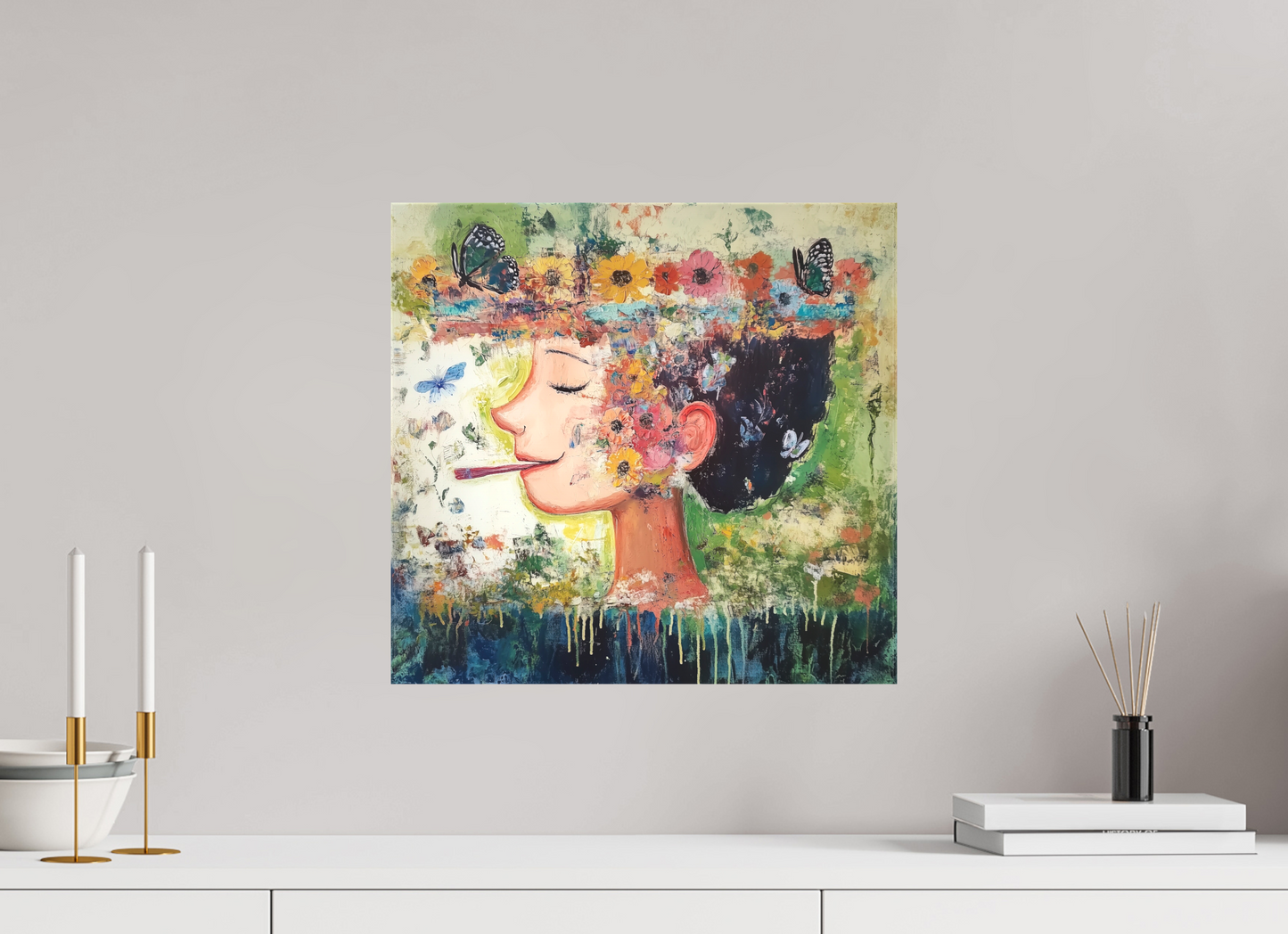 42,1 x 40 cm, TELA OPACA SU TELAIO Miss Nanchè