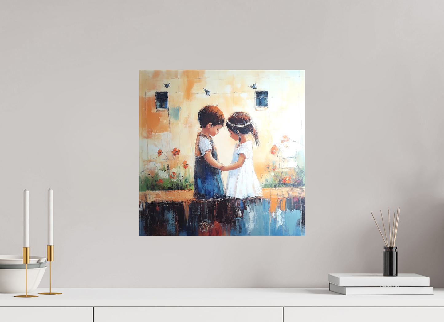 40 x 40 cm, TELA OPACA SU TELAIO The Promise