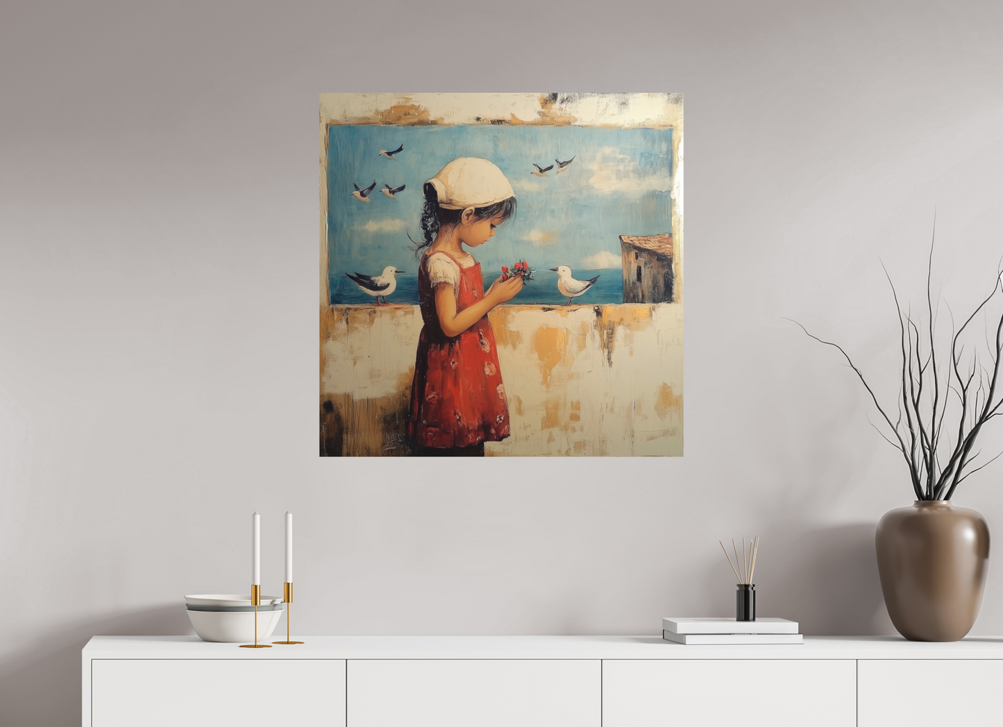 80 x 80 cm, Stampa diretta su alluminio Dibond Un Petit Moment