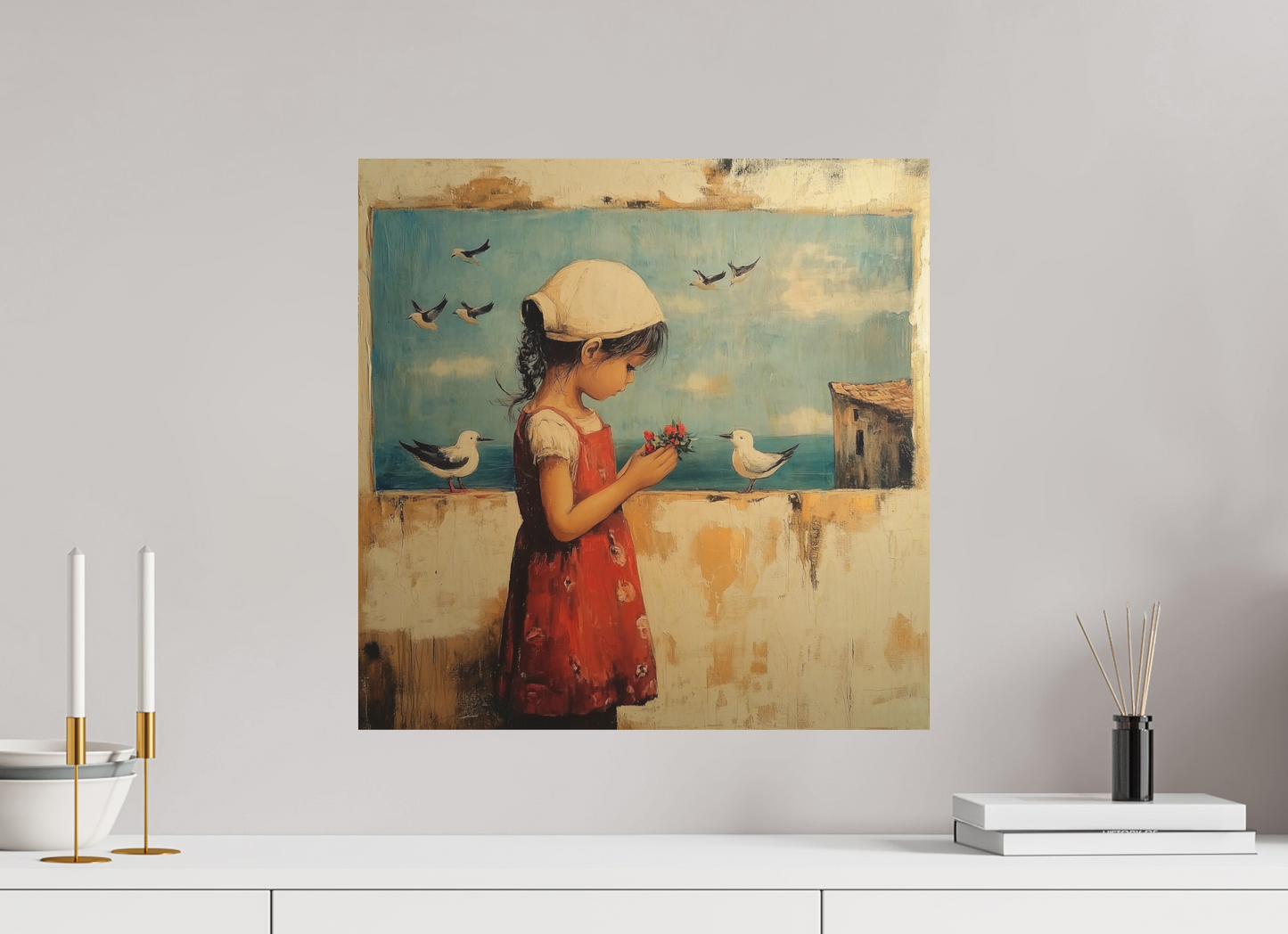 50 x 50 cm, Stampa diretta su legno Un Petit Moment