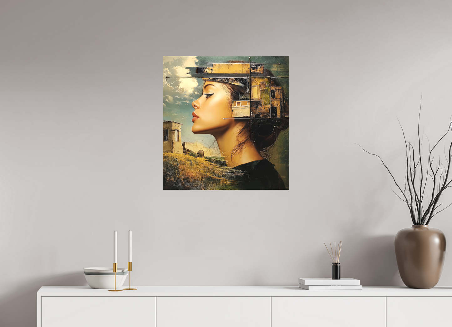 60 x 63,6 cm, TELA OPACA SU TELAIO DayDream