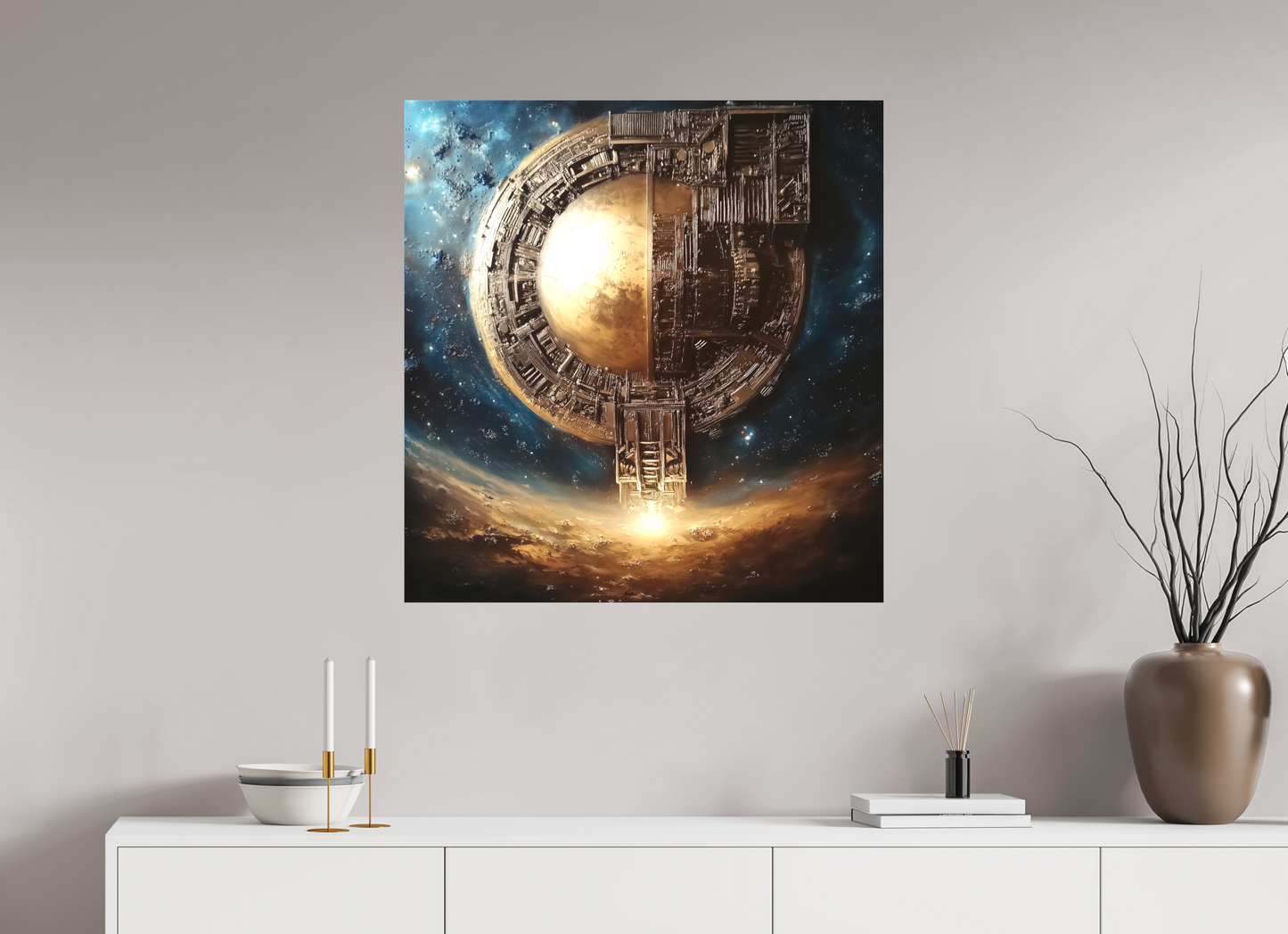 80 x 83,9 cm, TELA OPACA SU TELAIO On the Schwarzschild Horizon -Edge at 2GM/c²