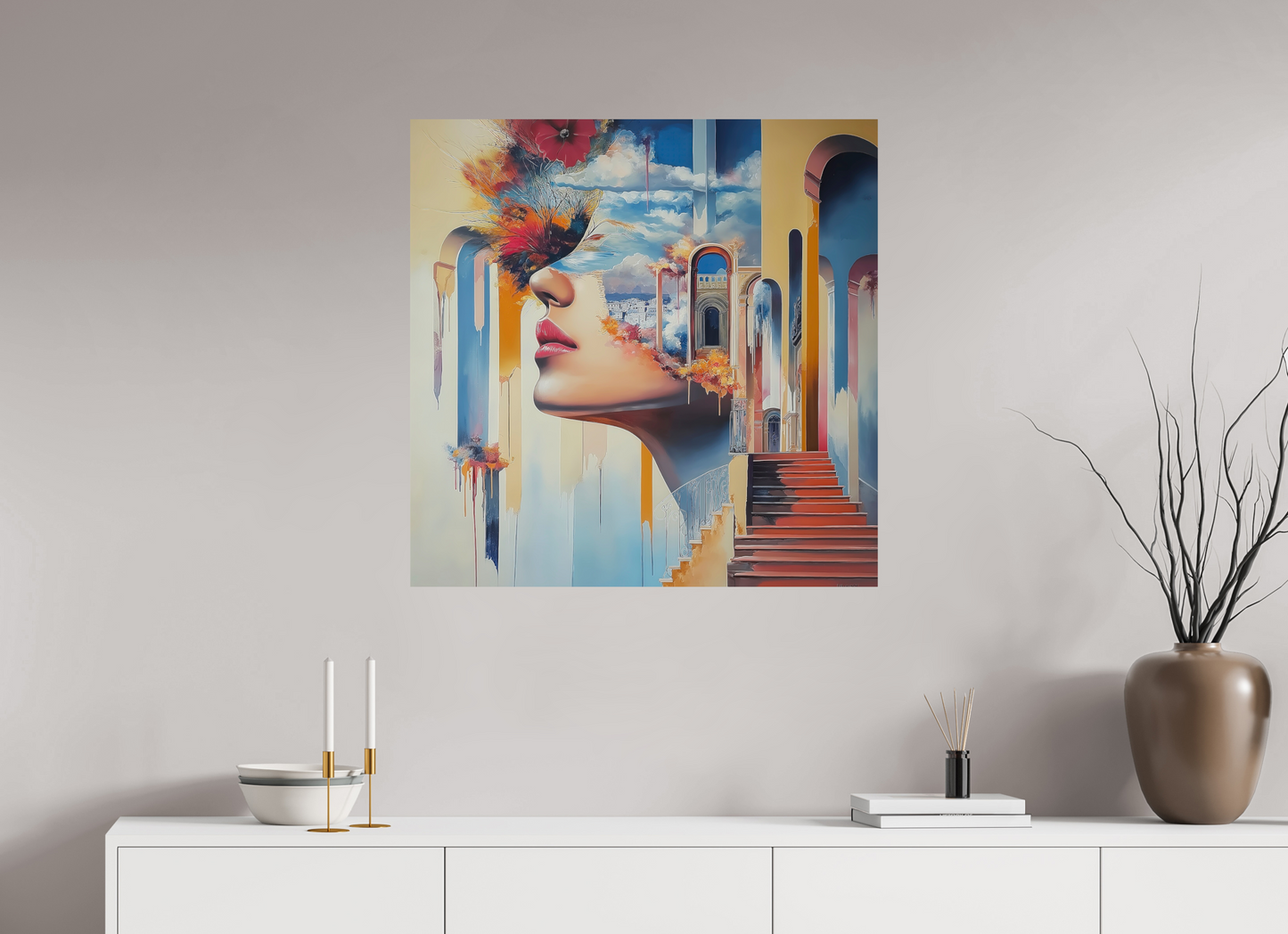 80 x 80 cm, Fine Art Print Baryta su alluminio dibond The Dream