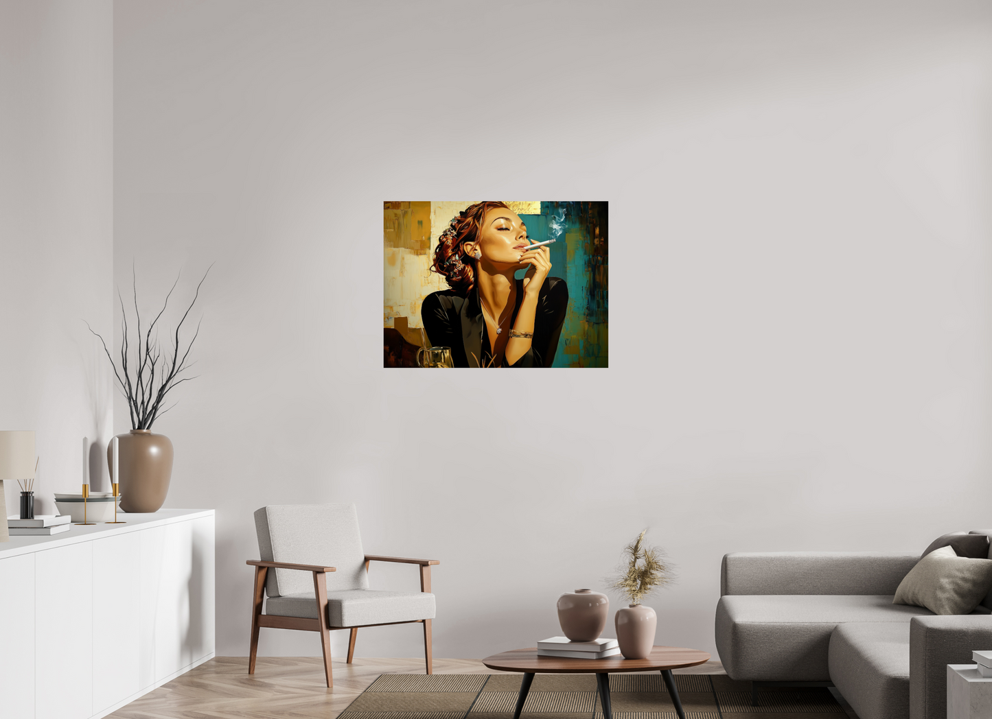 94,3 x 70 cm, Fine Art Print Baryta su alluminio dibond Smoke & Drink