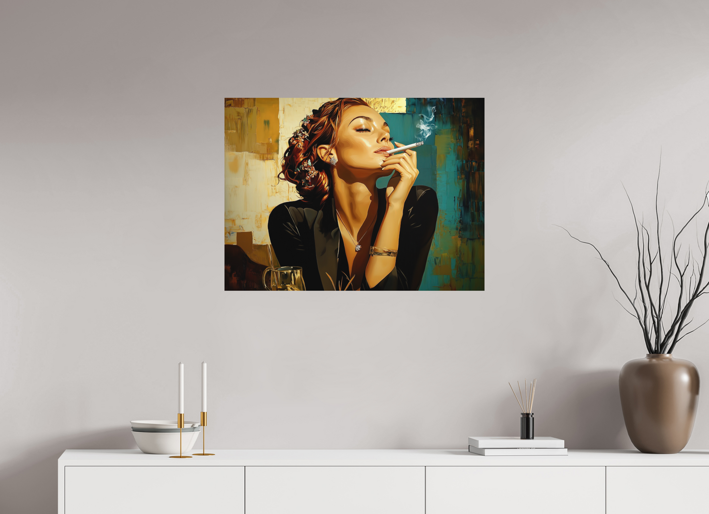 80,8 x 60 cm, Fine Art Canson Photographique su alluminio dibond Smoke & Drink
