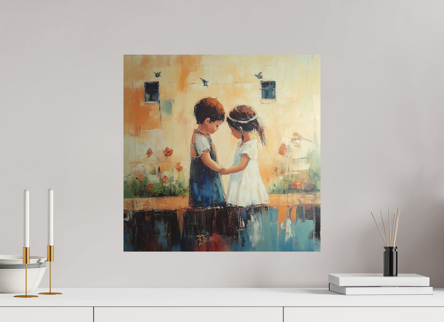 50 x 50 cm, Stampa diretta su legno The Promise