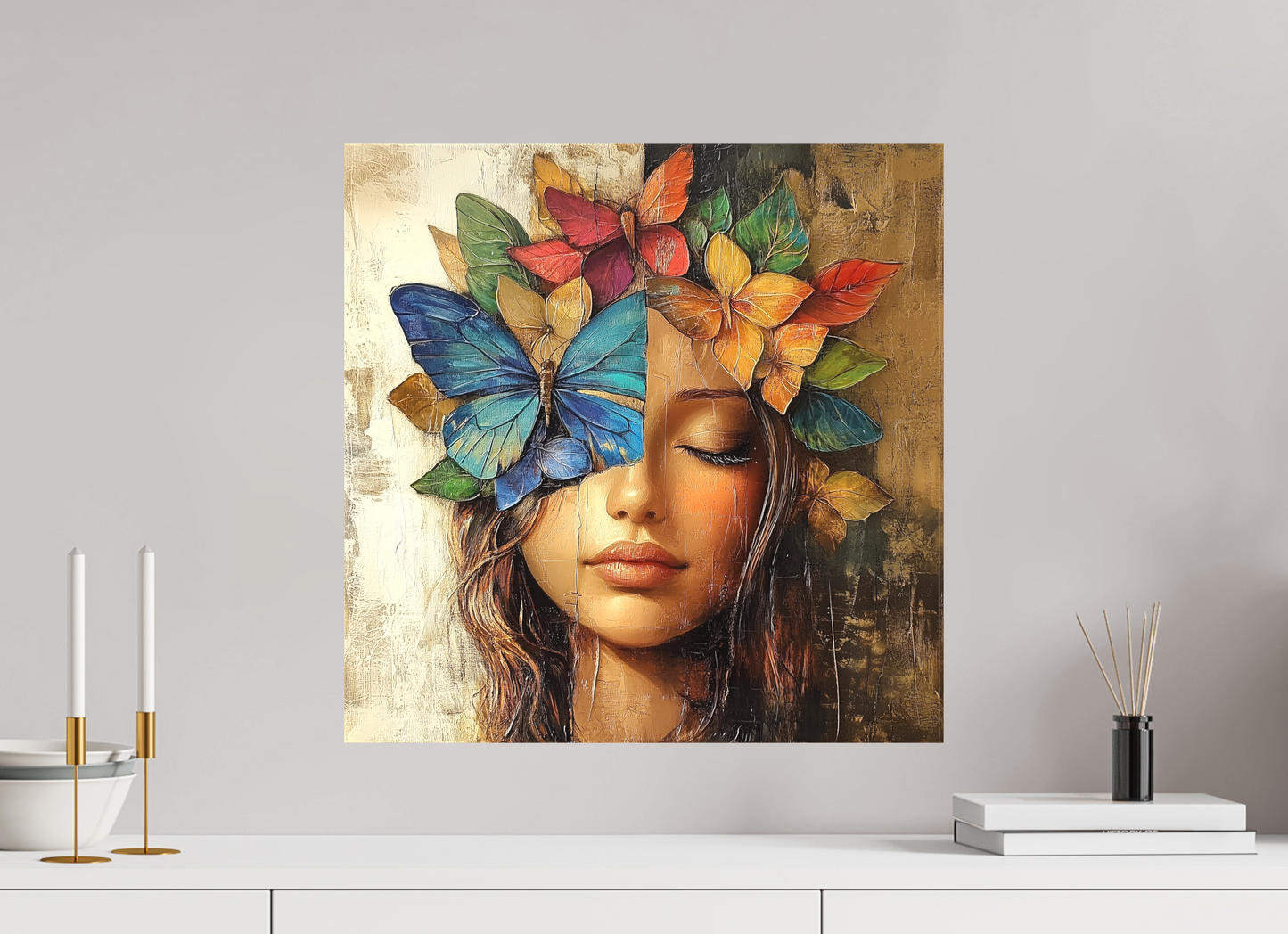 50 x 50 cm, TELA OPACA SU TELAIO Chrysalis