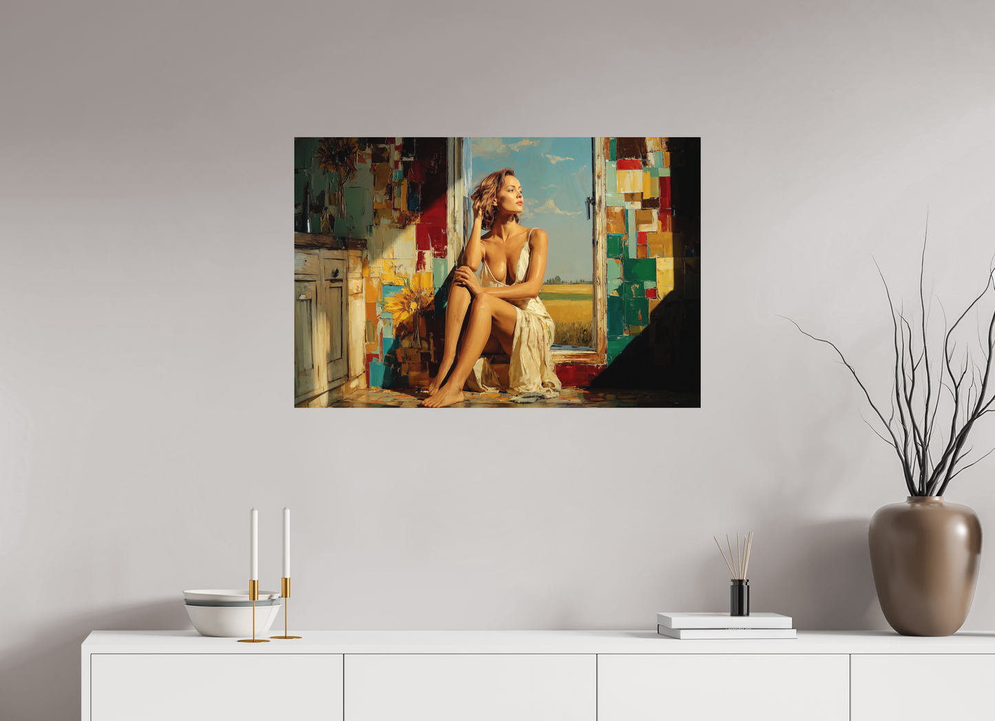 90 x 60 cm, Fine Art Canson Arches Aquarelle Rag su alluminio dibond Moment of Memories