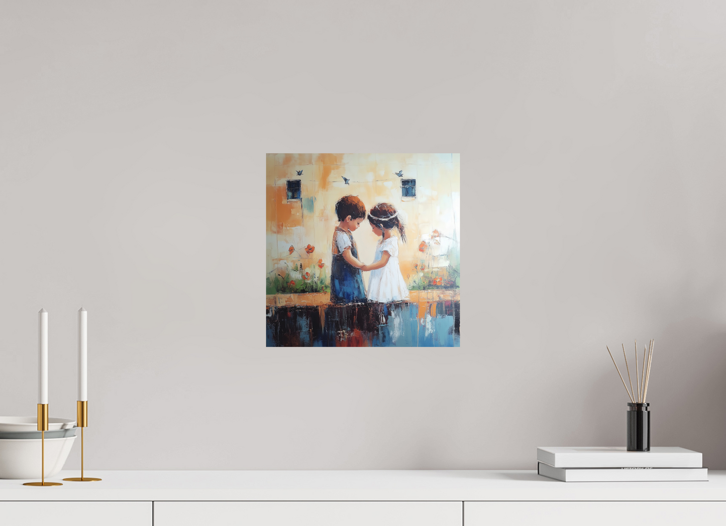 30 x 30 cm, Stampa diretta su alluminio Dibond The Promise