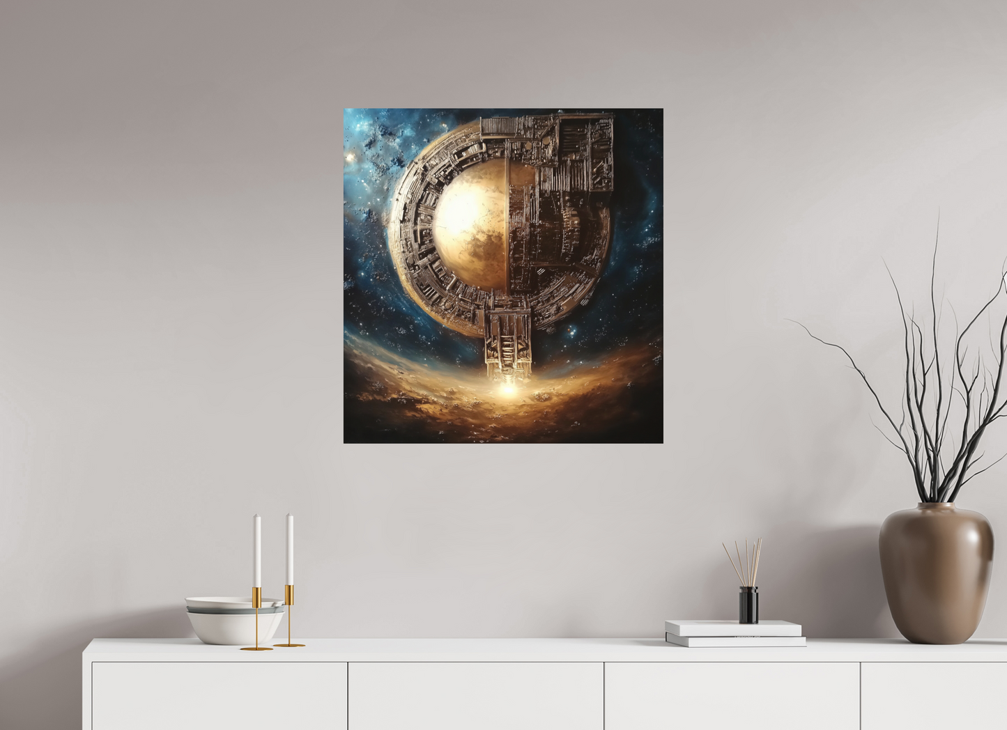 70 x 73,4 cm, Stampa diretta su alluminio Dibond On the Schwarzschild Horizon -Edge at 2GM/c²