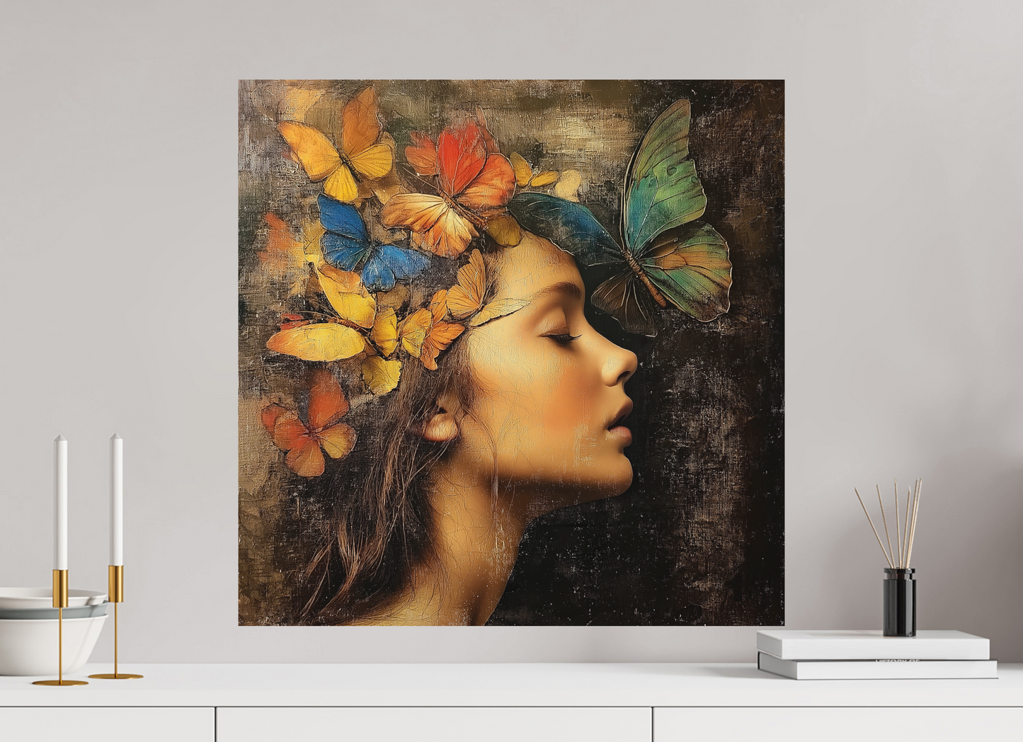 60 x 60 cm, Fine Art Canson Arches Aquarelle Rag su alluminio dibond Metamorphosis