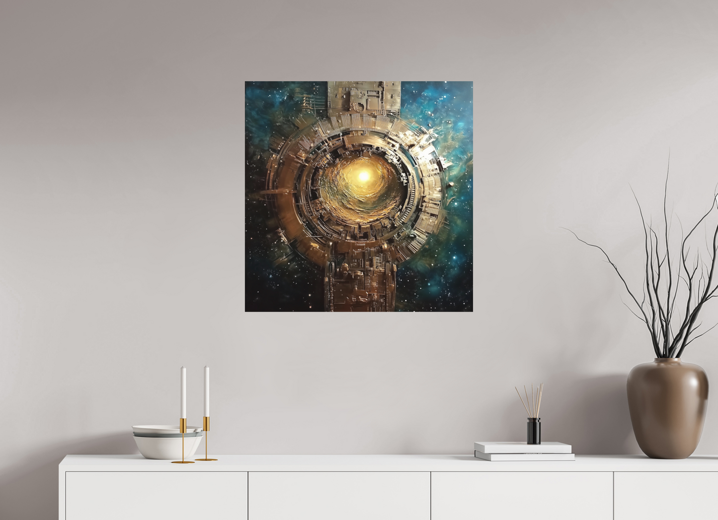 70 x 70,9 cm, Fine Art Canson Photographique su alluminio dibond To a New World