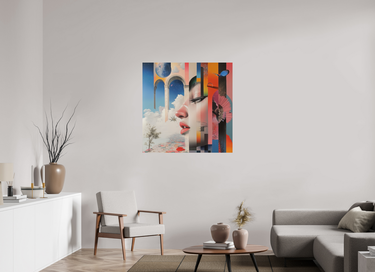 100 x 100 cm, Fine Art Pearl su alluminio dibond Inner World