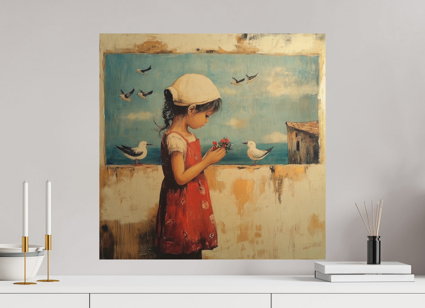 60 x 60 cm, Stampa diretta su legno Un Petit Moment