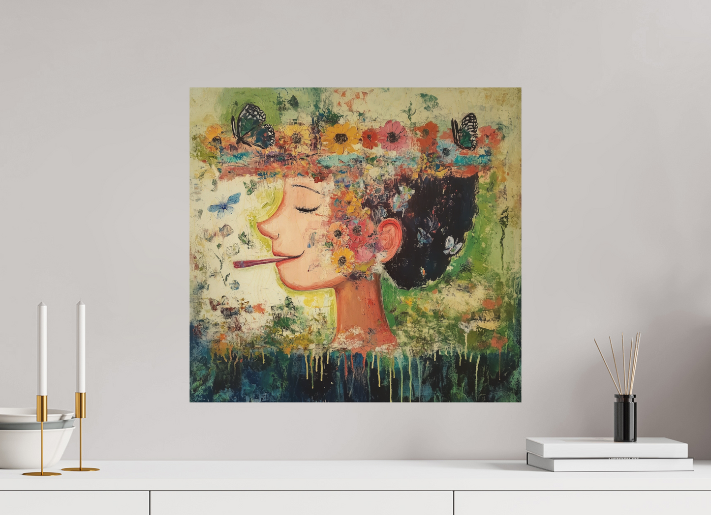 52,6 x 50 cm, Stampa diretta su legno Miss Nanchè