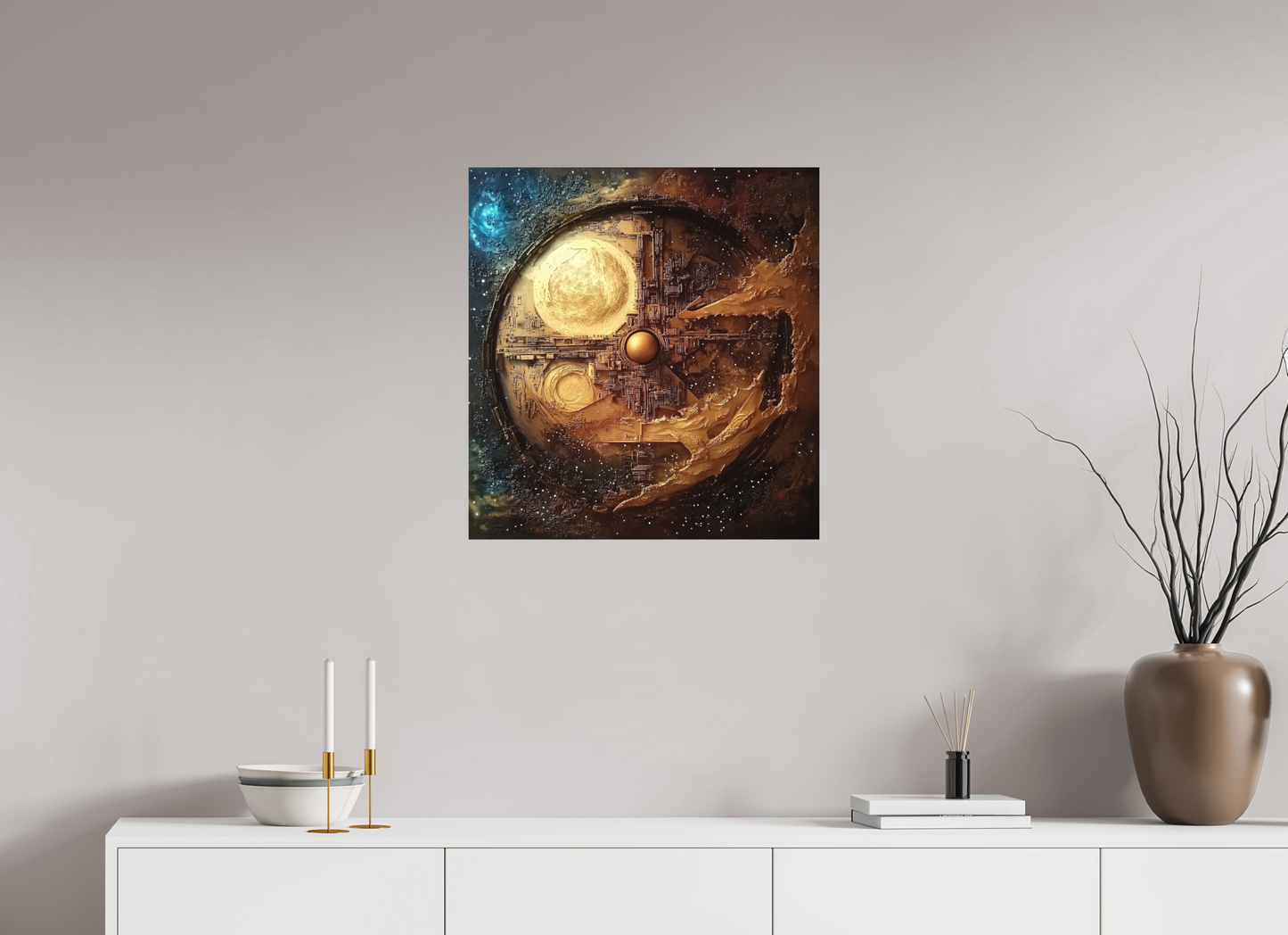 60 x 63,6 cm, Stampa diretta su alluminio Dibond Dysonian Storm