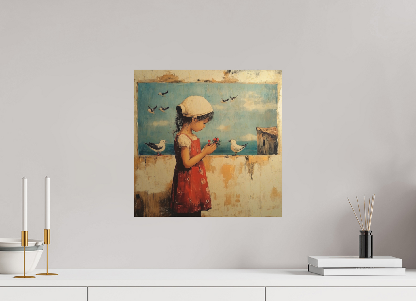 40 x 40 cm, Stampa diretta su legno Un Petit Moment