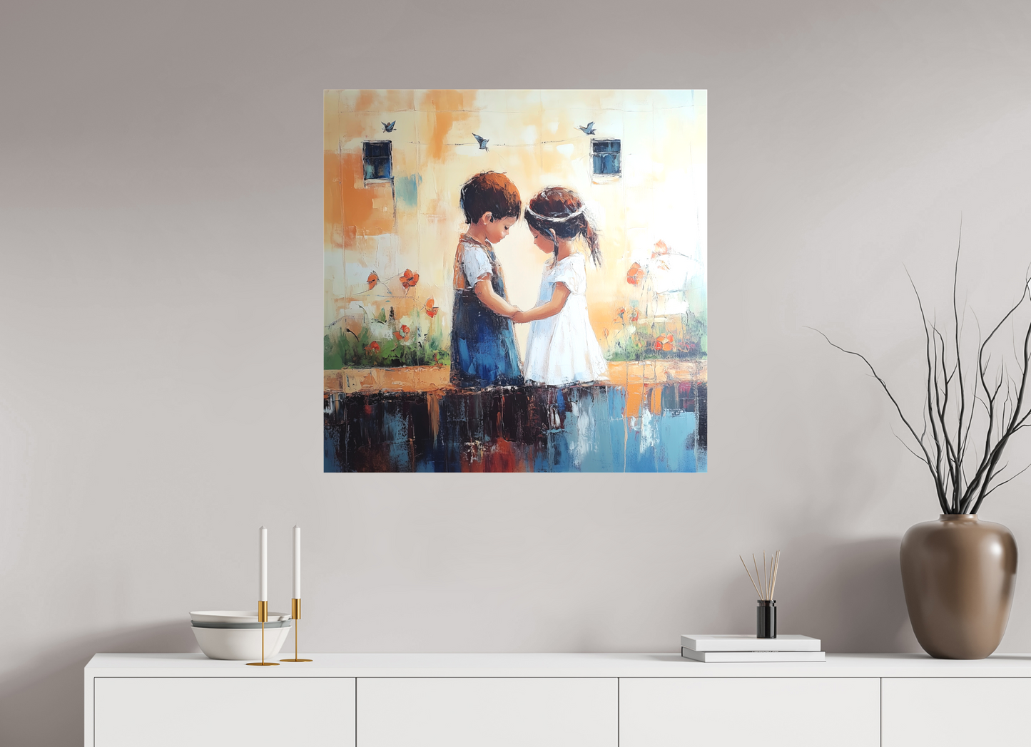 80 x 80 cm, TELA OPACA SU TELAIO The Promise