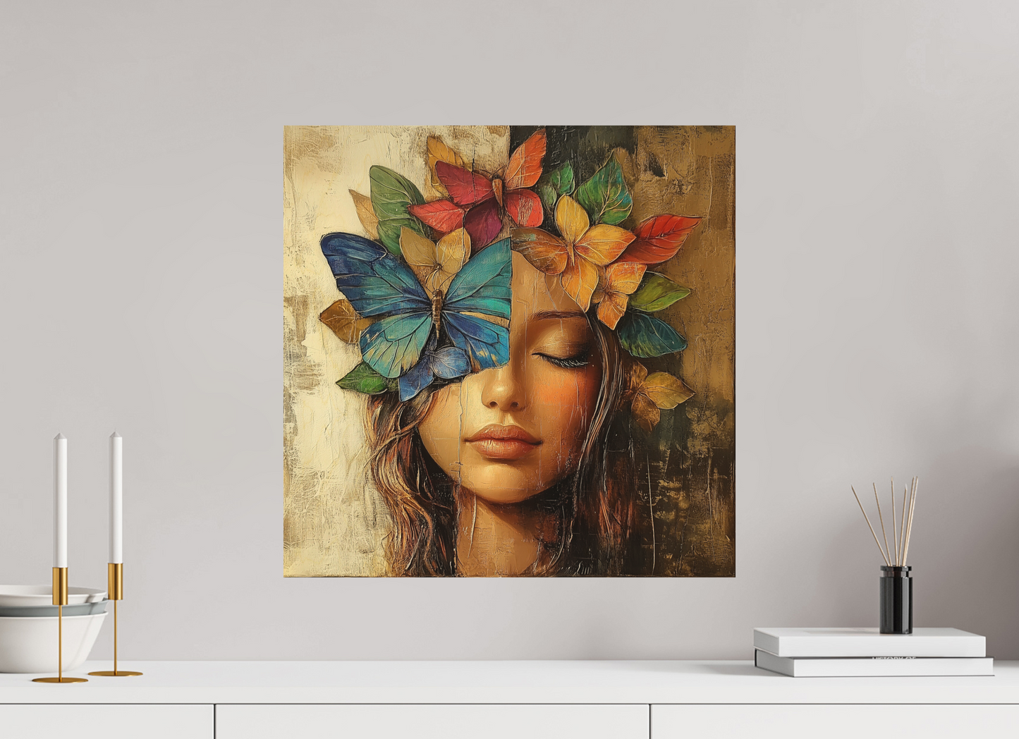 50 x 50 cm, Stampa diretta su legno Chrysalis