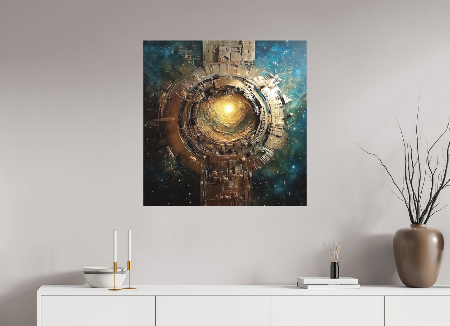 80 x 81,1 cm, Stampa diretta su alluminio Dibond To a New World