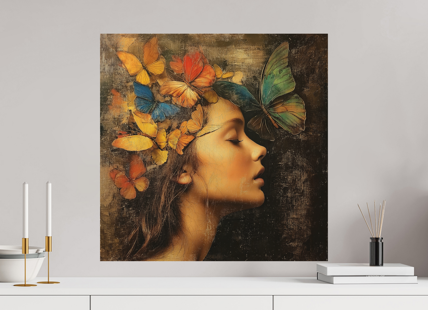 60 x 60 cm, Stampa diretta su legno Metamorphosis