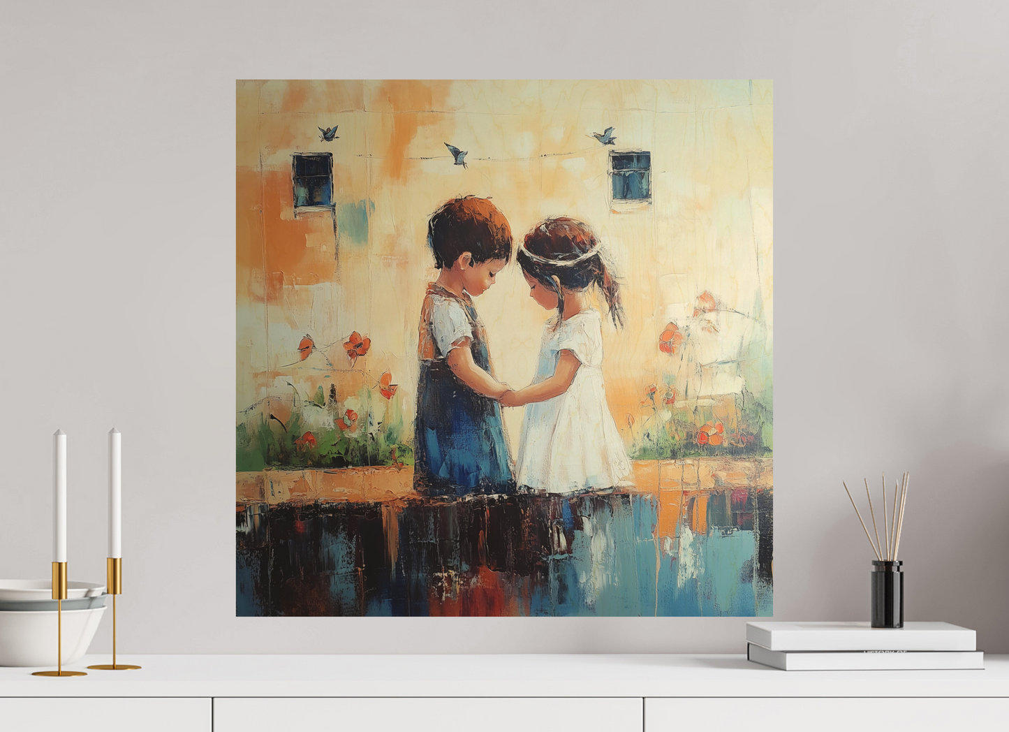 60 x 60 cm, Stampa diretta su legno The Promise
