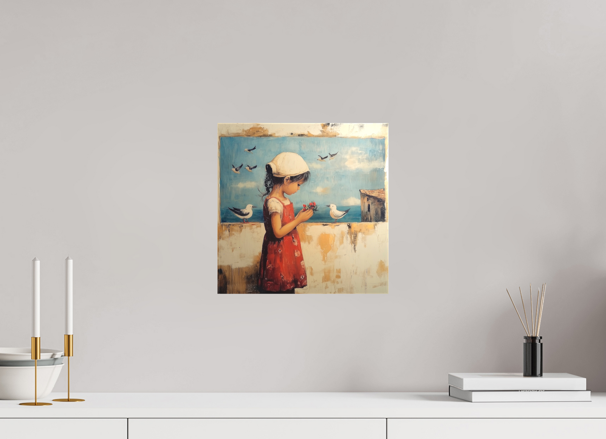 30 x 30 cm, TELA OPACA SU TELAIO Un Petit Moment