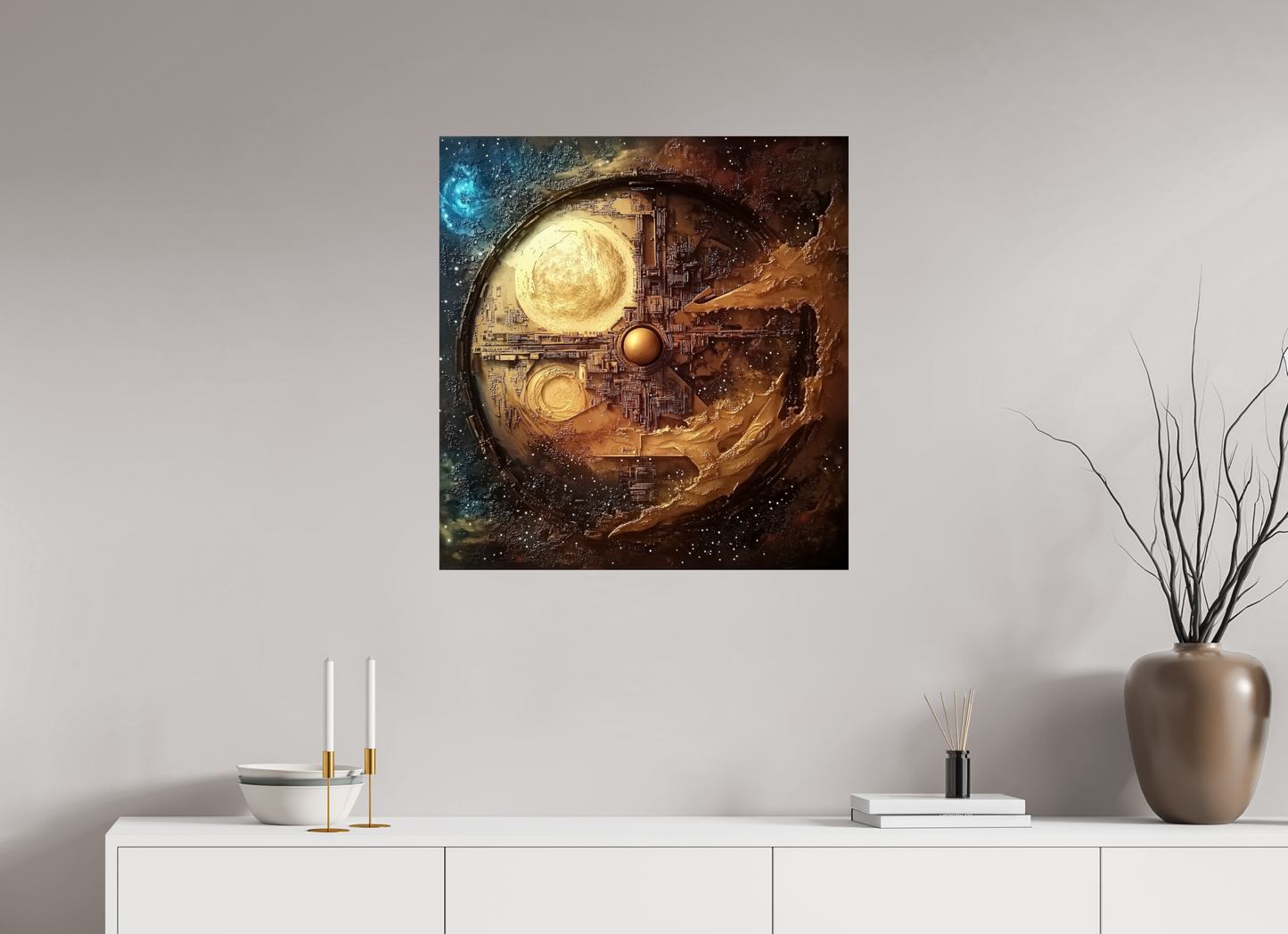 70 x 74,2 cm, Fine Art Print Baryta su alluminio dibond Dysonian Storm