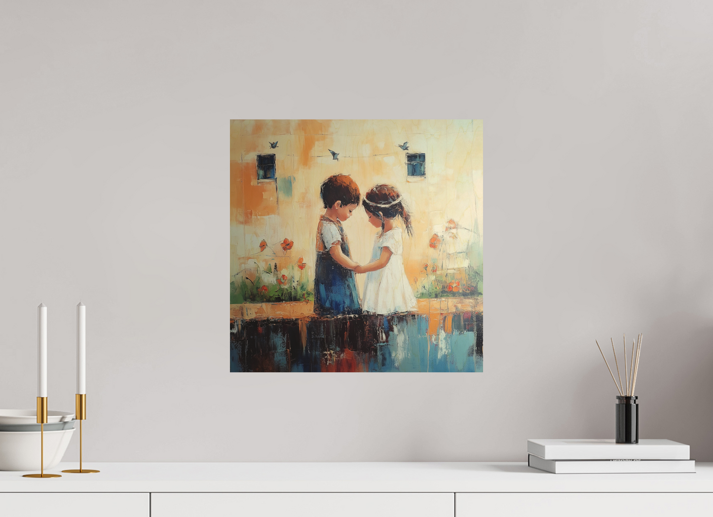 40 x 40 cm, Stampa diretta su legno The Promise