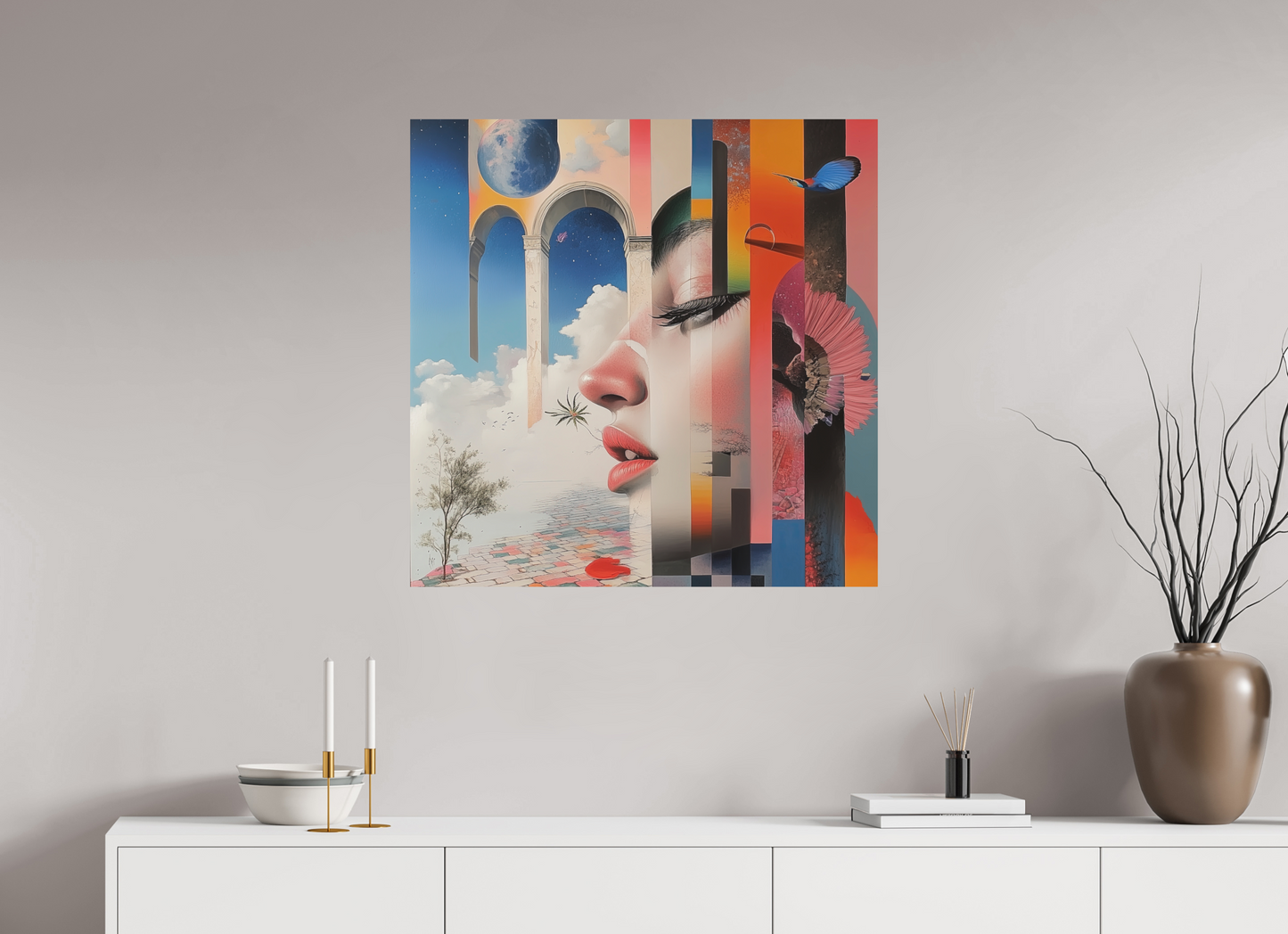 80 x 80 cm, Stampa diretta su alluminio Dibond Inner World