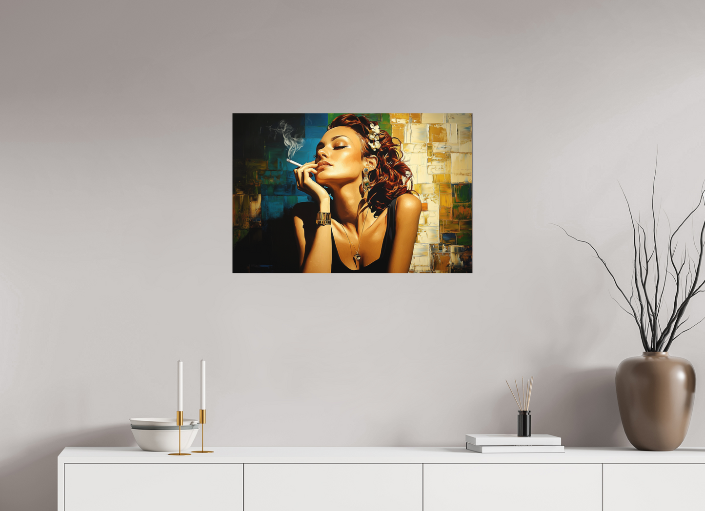 75 x 50 cm, Fine Art Canson Photographique su alluminio dibond Relax and Smoke
