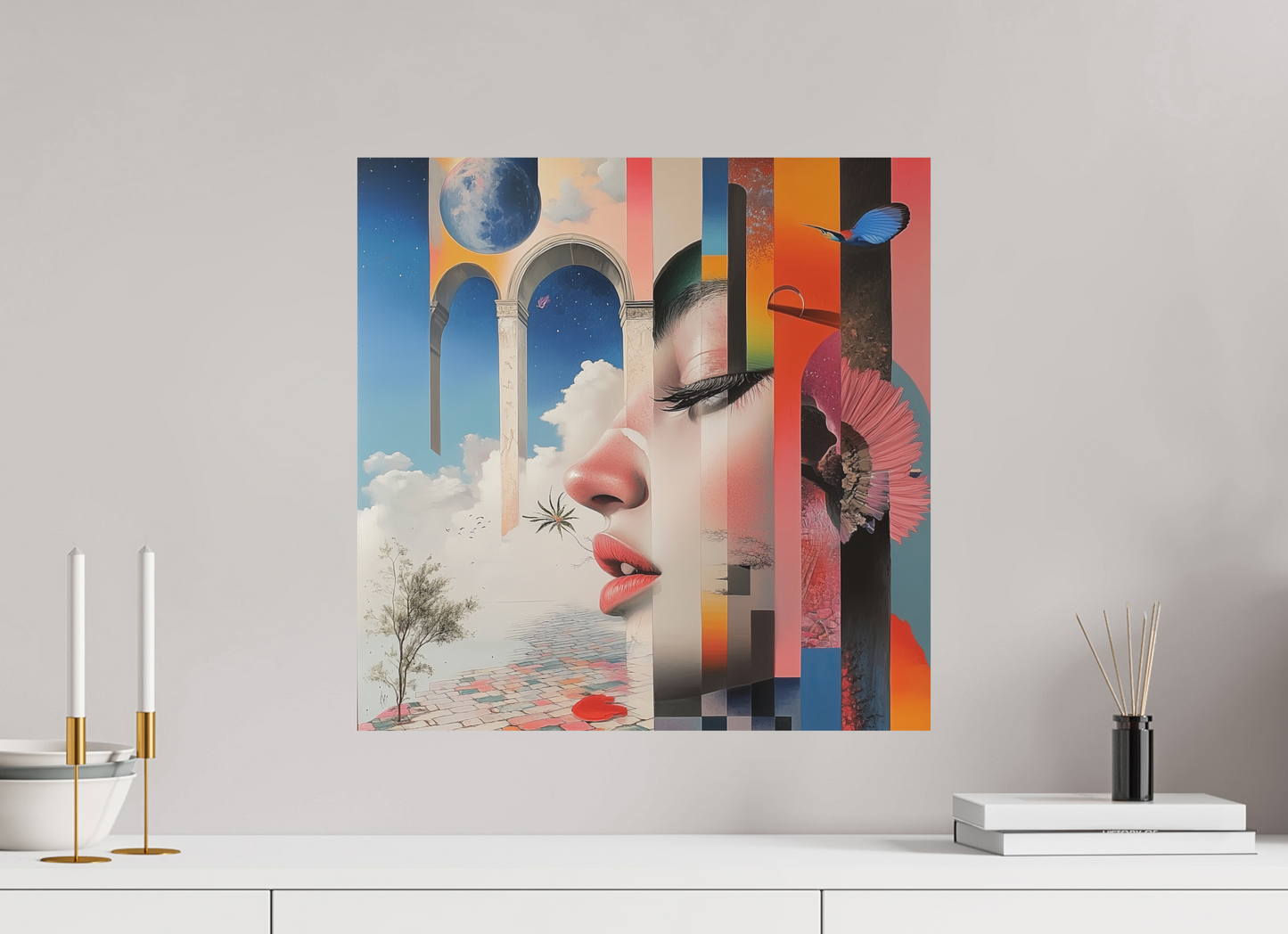 50 x 50 cm, Stampa diretta su alluminio Dibond Inner World