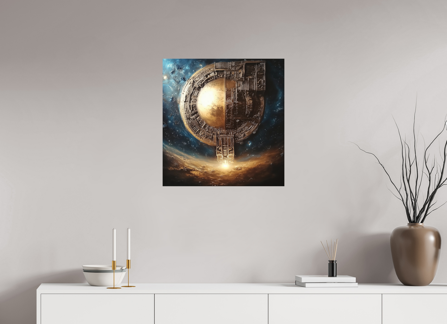 60 x 62,9 cm, Stampa diretta su alluminio Dibond On the Schwarzschild Horizon -Edge at 2GM/c²