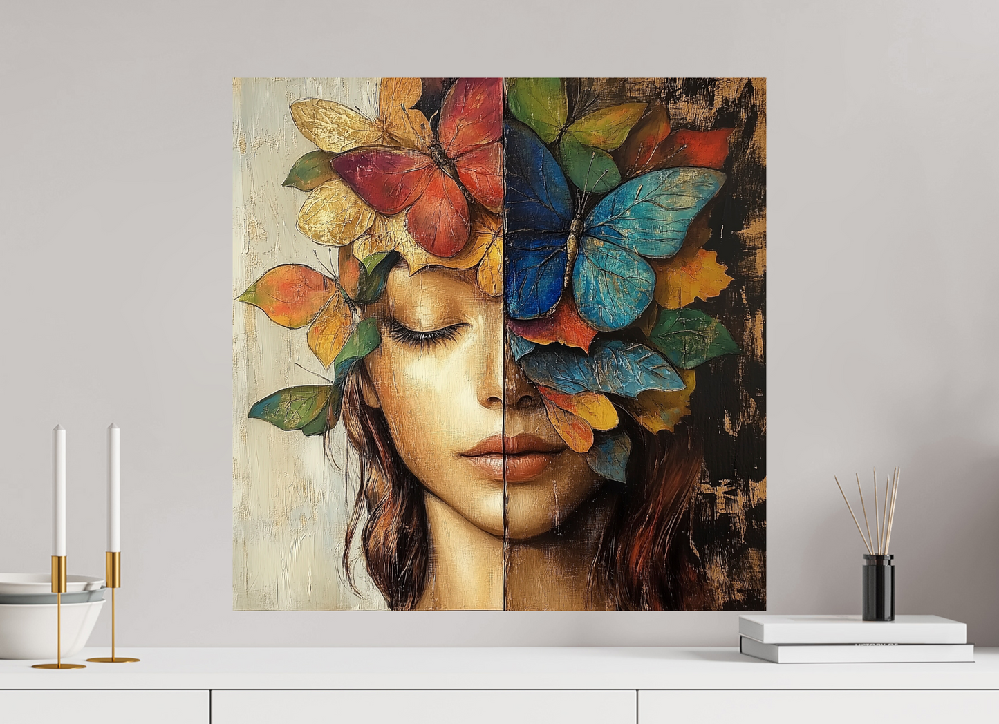 60 x 60 cm, Fine Art Pearl su alluminio dibond The Flower